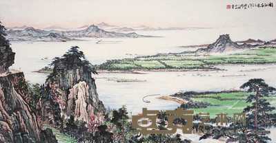 陈挺 闽江春色 立轴 68×133cm